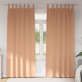 Cortinas con cortinas 2 pcs Marrón claro 245 x 140 cm Poliéster