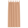 Cortinas con cortinas 2 pcs Marrón claro 245 x 140 cm Poliéster