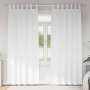 Cortinas con cortinas 2 pcs Blanco puro 260 x 140 cm Poliéster