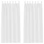 Cortinas con cortinas 2 pcs Blanco puro 260 x 140 cm Poliéster