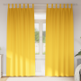 Cortinas 2 pcs Amarillo mostaza 260 x 140 cm Poliéster