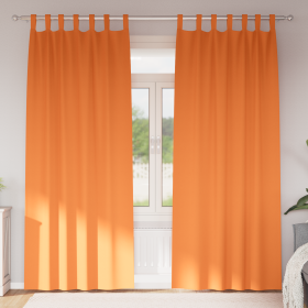 Cortinas 2 pcs Naranja brillante 245 x 140 cm Poliéster