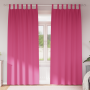 Cortinas 2 pcs Rosa brillante 245 x 140 cm Poliéster