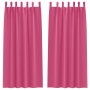 Cortinas 2 pcs Rosa brillante 260 x 140 cm Poliéster