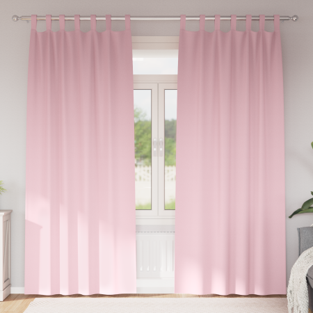 Cortinas con cortinas 2 pcs Rosa bebé 245 x 140 cm Poliéster