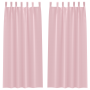 Cortinas con cortinas 2 pcs Rosa bebé 260 x 140 cm Poliéster