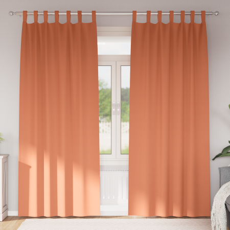 Cortinas con cortinas 2 pcs Terracota 260 x 140 cm Poliéster