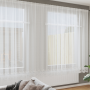 Cortinas con cortinas Floral Blanco 400 x 240 cm Poliéster
