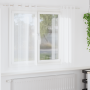 Cortinas con cortinas 2 pcs Blanco 140 x 175 cm Poliéster