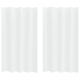Cortinas con cortinas 2 pcs Blanco 140 x 175 cm Poliéster