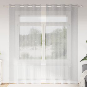 Cortinas con cortinas 2 pcs Gris claro 140 x 225 cm Poliéster