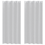 Cortinas con cortinas 2 pcs Gris claro 140 x 260 cm Poliéster