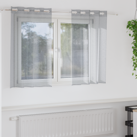 Cortinas con cortinas 2 pcs Gris oscuro 140 x 140 cm Poliéster