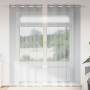 Cortinas con cortinas 2 pcs Gris oscuro 140 x 225 cm Poliéster
