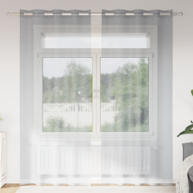 Cortinas con cortinas 2 pcs Gris oscuro 140 x 245 cm Poliéster