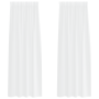 Cortinas con cortinas 2 pcs Blanco 140 x 225 cm Poliéster