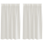 Cortinas con cortinas 2 pcs Crema 140 x 140 cm Poliéster
