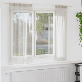 Cortinas con cortinas 2 pcs Crema 140 x 175 cm Poliéster