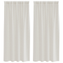Cortinas con cortinas 2 pcs Crema 140 x 175 cm Poliéster