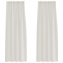 Cortinas con cortinas 2 pcs Crema 140 x 245 cm Poliéster