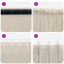 Cortinas con cortinas 2 pcs Arena 140 x 140 cm Poliéster
