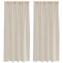 Cortinas con cortinas 2 pcs Arena 140 x 175 cm Poliéster