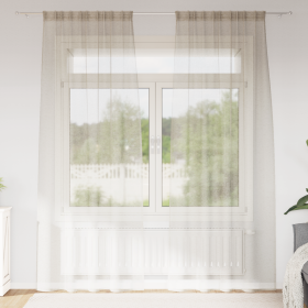 Cortinas con cortinas 2 pcs Arena 140 x 245 cm Poliéster