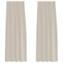 Cortinas con cortinas 2 pcs Arena 140 x 245 cm Poliéster