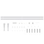 White carbon steel mini sliding door wardrobe kit 183 cm by vidaXL, doorframes - Ref: Foro24-151698, Price: 43,52 €, Discount: %