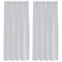 Cortinas con cortinas 2 pcs Gris claro 140 x 175 cm Poliéster