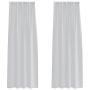 Cortinas con cortinas 2 pcs Gris claro 140 x 260 cm Poliéster