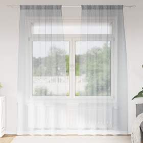 Cortinas con cortinas 2 pcs Gris oscuro 140 x 245 cm Poliéster