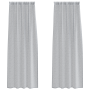 Cortinas con cortinas 2 pcs Gris oscuro 140 x 245 cm Poliéster