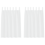 Cortinas con cortinas 2 pcs Blanco 140 x 140 cm Poliéster