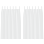Cortinas con cortinas 2 pcs Blanco 140 x 175 cm Poliéster
