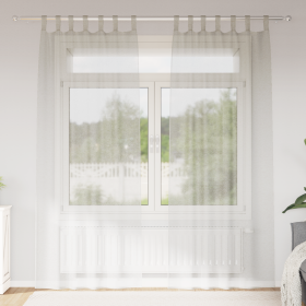 Cortinas con cortinas 2 pcs Crema 140 x 225 cm Poliéster