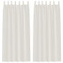 Cortinas con cortinas 2 pcs Crema 140 x 245 cm Poliéster