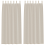 Cortinas con cortinas 2 pcs Arena 140 x 260 cm Poliéster
