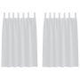 Cortinas con cortinas 2 pcs Gris claro 140 x 140 cm Poliéster