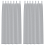 Cortinas con cortinas 2 pcs Gris oscuro 140 x 260 cm Poliéster