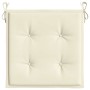Cojines de silla de jardín 6 uds tela Oxford crema 40x40x4 cm