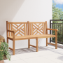 Banco de jardín Marrón 150 x 60 x 90 cm Madera de teca maciza