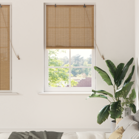 Persianas y Toldos para Ventanas Marrón Claro 80 x 160 cm Bambú