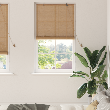 Persianas y Toldos para Ventanas Marrón Claro 90 x 220 cm Bambú