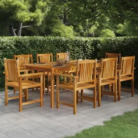 Garden dining set 9 pieces solid acacia wood by vidaXL, Garden sets - Ref: Foro24-3098681, Price: 825,96 €, Discount: %