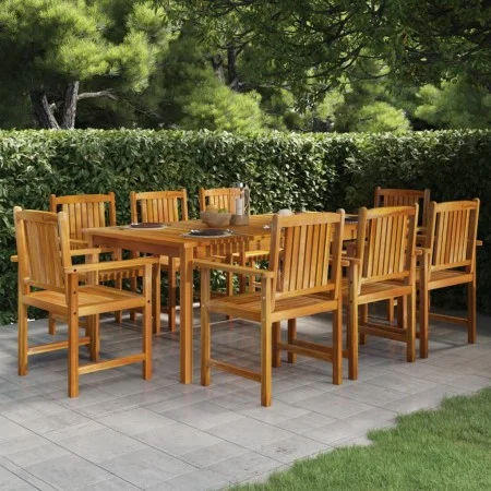 Juego de comedor de jardín 9 piezas madera maciza de acacia de vidaXL, Conjuntos de jardín - Ref: Foro24-3098681, Precio: 760...