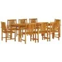 Juego de comedor de jardín 9 piezas madera maciza de acacia de vidaXL, Conjuntos de jardín - Ref: Foro24-3098681, Precio: 760...