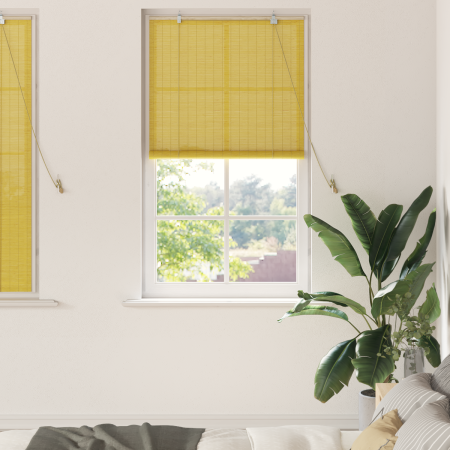 Persianas y Toldos para Ventanas Amarillo 80 x 160 cm Bambú