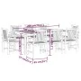 Juego de comedor de jardín 9 piezas madera maciza de acacia de vidaXL, Conjuntos de jardín - Ref: Foro24-3098681, Precio: 760...