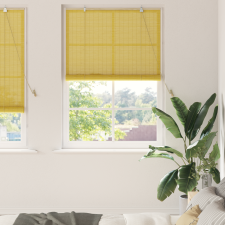 Persianas y Toldos para Ventanas Amarillo 110 x 220 cm Bambú